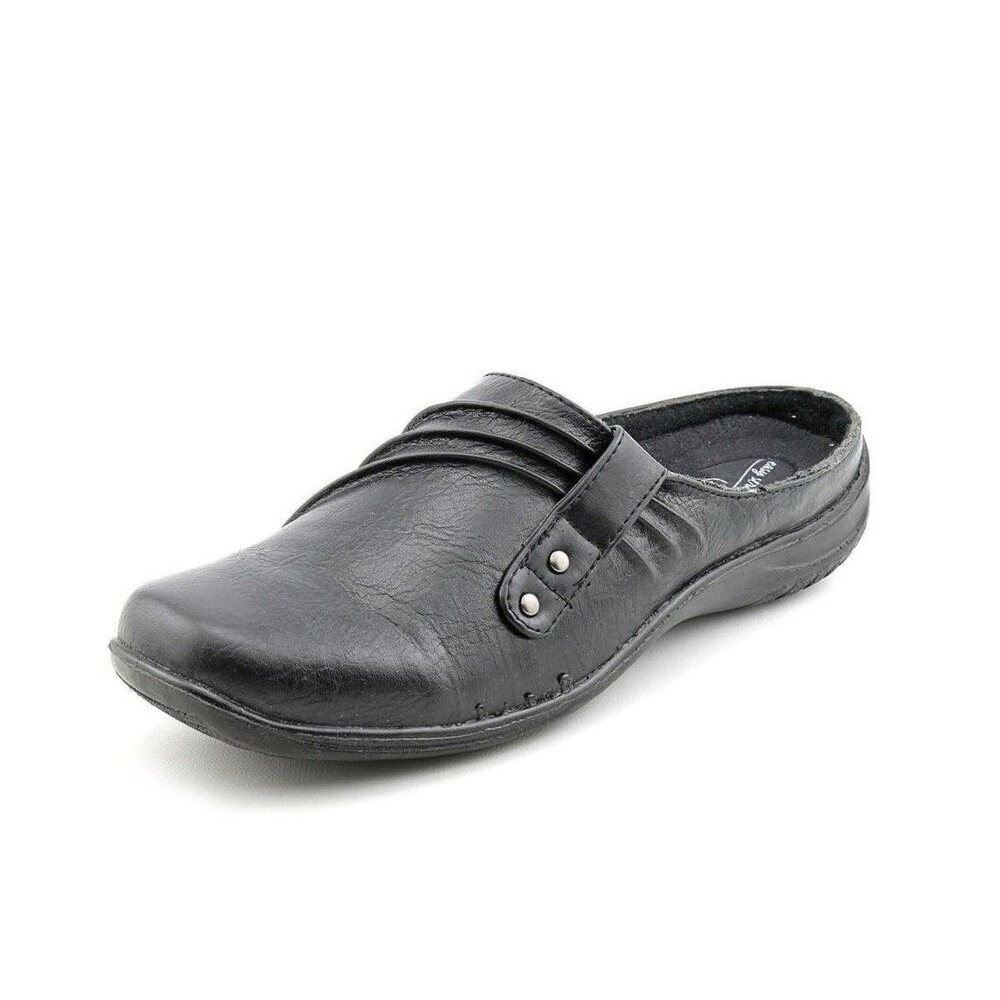 Easy Street Womens 8 N Black Matte Holly Slip On Mules NIB YF2